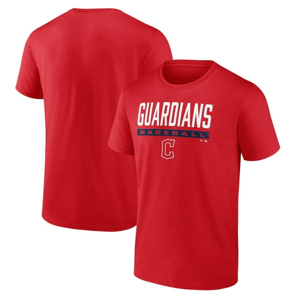 Men's Red Cleveland Guardians Win Stripe T-Shirt
