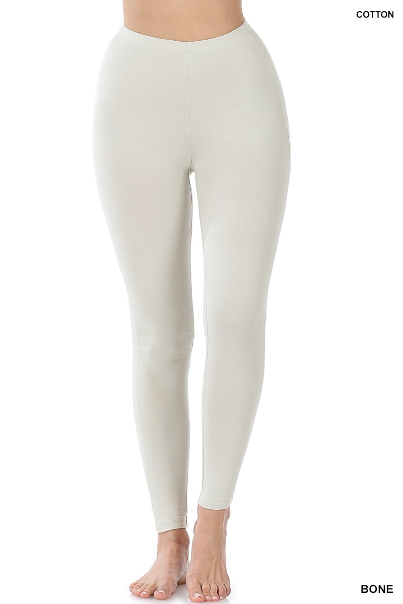 Zenana Women's High Waist Full Ankle Length Premium Thick Cotton