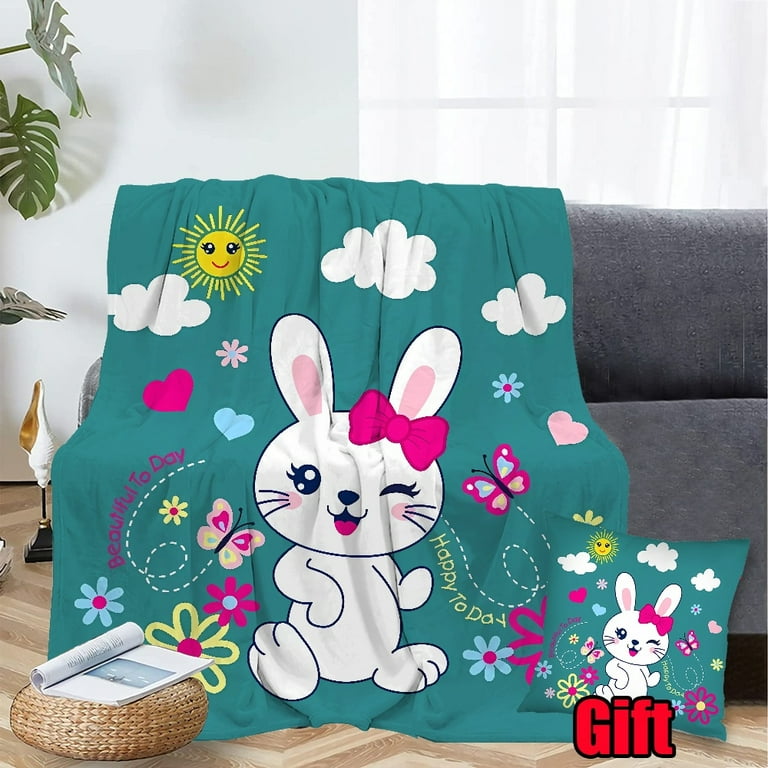 Spring Easter Throws Blanket With Pillow Case For Couch Sofa Office Durable Background Throw Blanket Easter Decor Blanket For Kids Girls Boys Walmart
