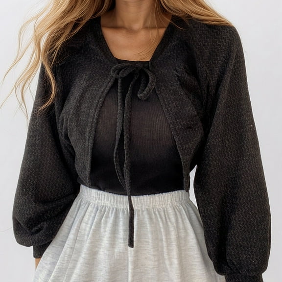 Women's Casual Long Sleeve Cardigan For Everyday Wear Outfits Versatile Solid Color Knit Sweater Comfortable Lightweight Layering Piece Womens Fall Clothes Work Oatmeal Sweater Cardigan Women Animal