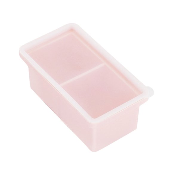 Silicone Freezer Tray With Lid Soup Freezer Container 2 Cup Extra Large Tray Makes 2 250ml Portions Cubes For Freezing Soup Stews Ice Cup Tray with Ice Super Cubes Freezer Tray