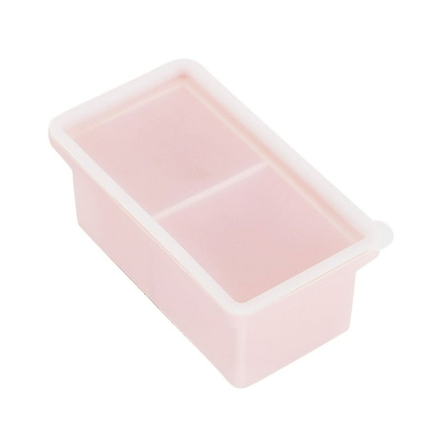 Silicone Freezer Tray With Lid Soup Freezer Container 2 Cup Extra Large Tray Makes 2 250ml Portions Cubes For Freezing Soup Stews Ice Cup Tray with Ice Super Cubes Freezer Tray
