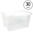 thumbnail image 2 of Sterilite 48 Quart Clear Storage Container Tote with Hinged Lid, (30 Pack), 2 of 8