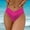 Hot Pink, variant on Dihao Bikini Pants for Women Women's V Cut High Waisted Bikini Bottom Ribbed High Cut Cheeky Swimsuit Bathing Suit Bottoms Swim Pants Shorts Bottom Swimsuit Swimwear Bathing