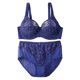 thumbnail image 1 of Conjunto de bragas de sujetador para mujer, sujetador de encaje con aros, ropa interior de cintura alta elástica para uso diario y citas, 1 of 5