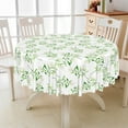thumbnail image 6 of Nanqianyi Green Leaf Floral Tablecloth Round 60 Inch, Waterproof Fabric for Table Cover Kitchen And Dinner Party, 6 of 9
