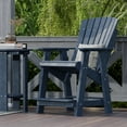 thumbnail image 3 of Wildridge Heritage High Adirondack Chair, Patriot Blue - All-Weather Recycled Plastic Furniture for Patio, Deck, Lawn, 3 of 4
