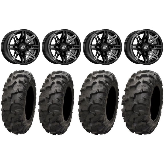 Sedona Rukus 14" Black Wheels 28" Blackwater Tires Polaris RZR XP 1000 / PRO XP / Ranger XP 900/1000