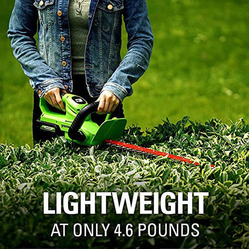 Greenworks 24V 22" Hedge Trimmer with 1.5Ah Battery & Charger 2205402