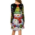 thumbnail image 3 of Robe Décontractée Automne et Hiver pour Femmes, Mode Imprimée de Noël, Col Rond, Manches Longues, Chemise d'Été, Robe Décontractée, Dos Nu, Combinaison avec Poches et Shorts, 3 of 4