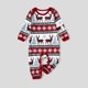 thumbnail image 3 of Conjuntos de pijamas a juego para toda la familia con estampado navideño de renos y copos de nieve (resistentes al fuego), 3 of 5