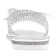 thumbnail image 3 of Sandalias Juicy Couture Yamara para mujer con diamantes de imitación plateados transparentes, 3 of 7