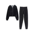 thumbnail image 2 of Minnieouse Conjunto de ropa deportiva para trotar de estilo informal para mujer de invierno, conjunto de pantalones con capucha de manga larga conjuntos de ropa Negro 2XL, 2 of 6