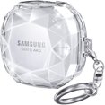 thumbnail image 1 of Crystal Case for Samsung Galaxy Buds Live & Galaxy Buds Pro & Galaxy Buds 2 & Galaxy Buds 2 Pro Case Hard Shockproof Protective Case with Key Ring (Transparent), 1 of 5