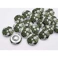 thumbnail image 2 of IBA Indianbeautifulart Green 2 Holes Canvas Round Buttons For Sewing 1 Inch Floral Texture Shirting Printed Handmade Decorative Buttons Pack Of 50, 2 of 7