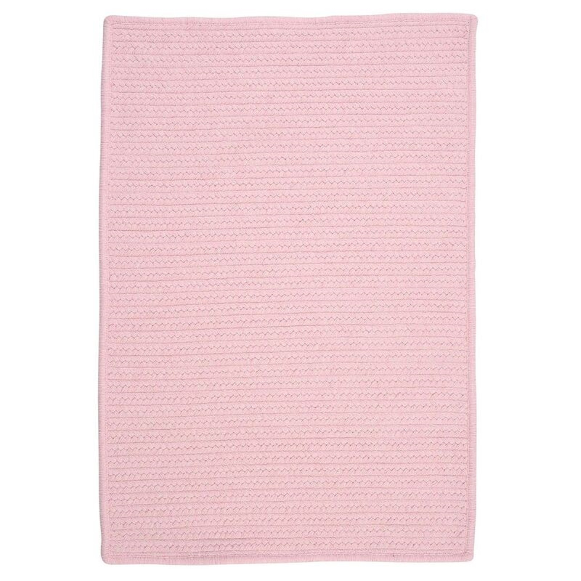 3' x 5' Blush Pink Handmade Braided Reversible Rectangular Area Throw