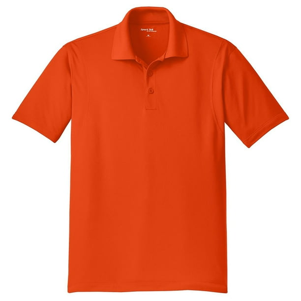 Sport-Tek Mens Moisture-Wicking Micropique Polo Shirt, Deep Orange, 6XL ...