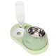 thumbnail image 5 of Cuencos para platos con soporte elevado Principio de sifón 4 en 1 Acero inoxidable desmontable Prevenir malestar Alimentador de alimentos para mascotas para gatos Perros Verde, 5 of 5
