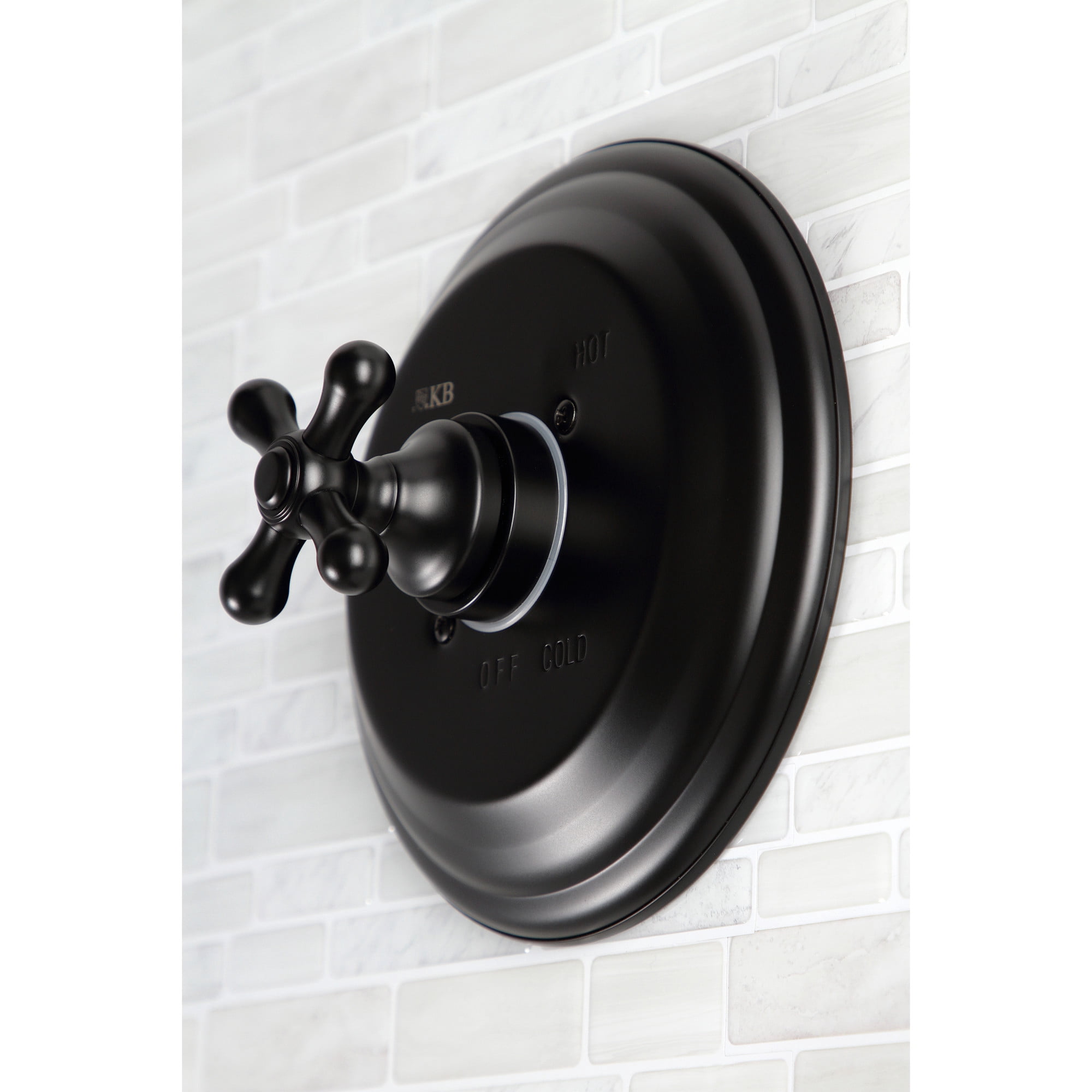 Kingston Brass KB3630AXSO Restoration Single-Handle Pressure Balanced Shower Faucet, Matte Black