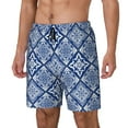 thumbnail image 1 of Balery Stylized Flowers Vintage Boho Bañador para hombre, shorts de playa de secado rápido con entrepierna y forro de compresión-3X-Large, 1 of 6