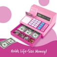 thumbnail image 3 of Calculadora de caja registradora de juego de simulación, Desarrolla habilidades matemáticas tempranas, 73 piezas, Edades 3+, Rosa, 3 of 3