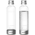 thumbnail image 1 of PHILIPS - Botellas de carbonatación ADD916/37, paquete doble de 1 litro, reutilizables PET con gas compatible con máquina de agua con gas, paquete de 2 para ADD4902BKOQ/37, ADD49, 1 of 6