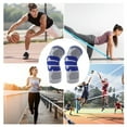 thumbnail image 6 of Unique Bargains 1 Pc Horizontal Stripes Knee Pads for Sports Gray, Blue Medium, 6 of 6