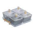 thumbnail image 5 of TISHITA Dried Fruit Snack Serving Plate with Lid Divided Serving Platter Food Storage Box Candy Nuts Dish for Candy Cookies Appetizer Gray, 5 of 8