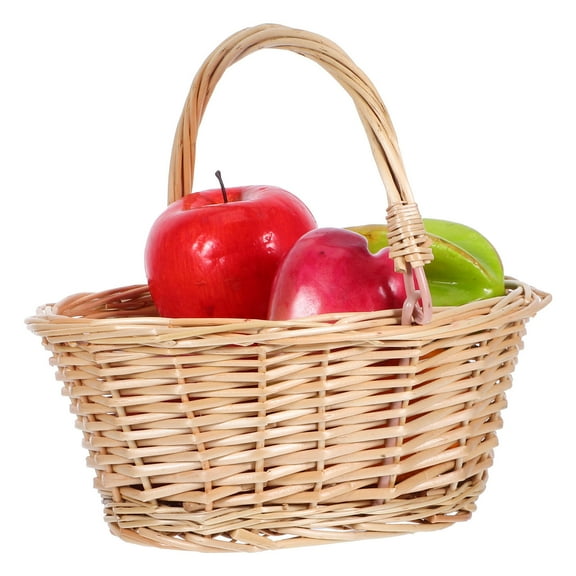 AURARMLET Elegant Shopping Basket with Handle for Picnic Use 1Pack Transporting Food Outdoors