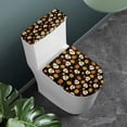 thumbnail image 2 of HELLHERO Skull and Sunflower Pattern Polyester Fabric Toilet Top Cover Set for Bathroom Home Comfort Merry Christmas Toilet Protector Cover with Soft, 2 of 8