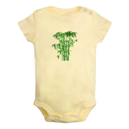

Nature Pattern Bamboo Rompers For Babies Newborn Baby Unisex Bodysuits Infant Jumpsuits Toddler 0-24 Months Kids One-Piece Oufits (Yellow 0-6 Months)
