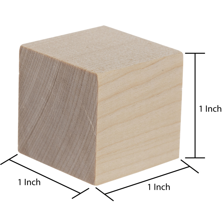 1 Wood Cubes 20 Pack for Paracord - Quality Wooden Blocks