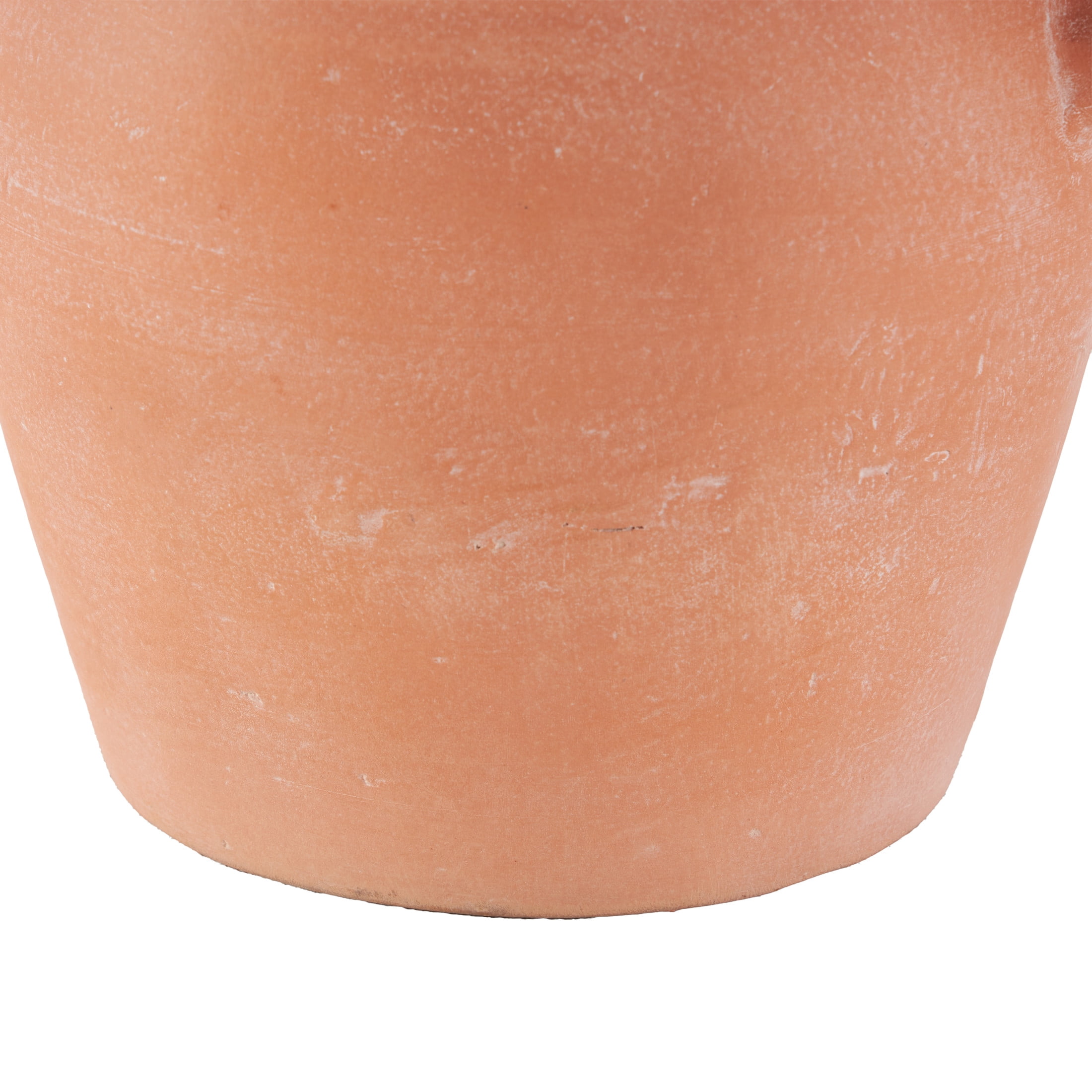 DecMode 11" Washed Terracotta Jug Pink Ceramic Vase with Handles