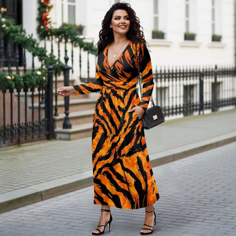 zebra formal dress Pristine Zebra Print Maxi Dress Black