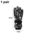 thumbnail image 2 of 1Pair Winter Snow Gloves For Men Women,Outdoor Ski Gloves Waterproof&Windproof Touchscreen Cold Weather Gloves,White, 2 of 5