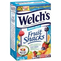 Welch's Fruit Snacks, Mixed Fruit, 0.9 Oz, 40 Ct