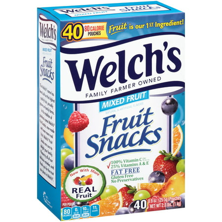 Welch's Mixed Fruit Snacks Value Pack, 0.9 Oz., 40 (Best Healthy Snacks On The Go)