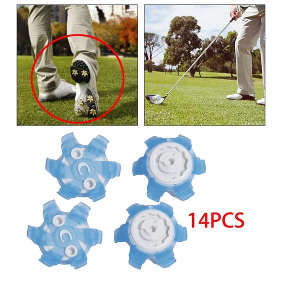 Baohd Long-lasting 14Pcs Golf Shoe Spikes Replacement TPU for Men and Women Style A 1Set
