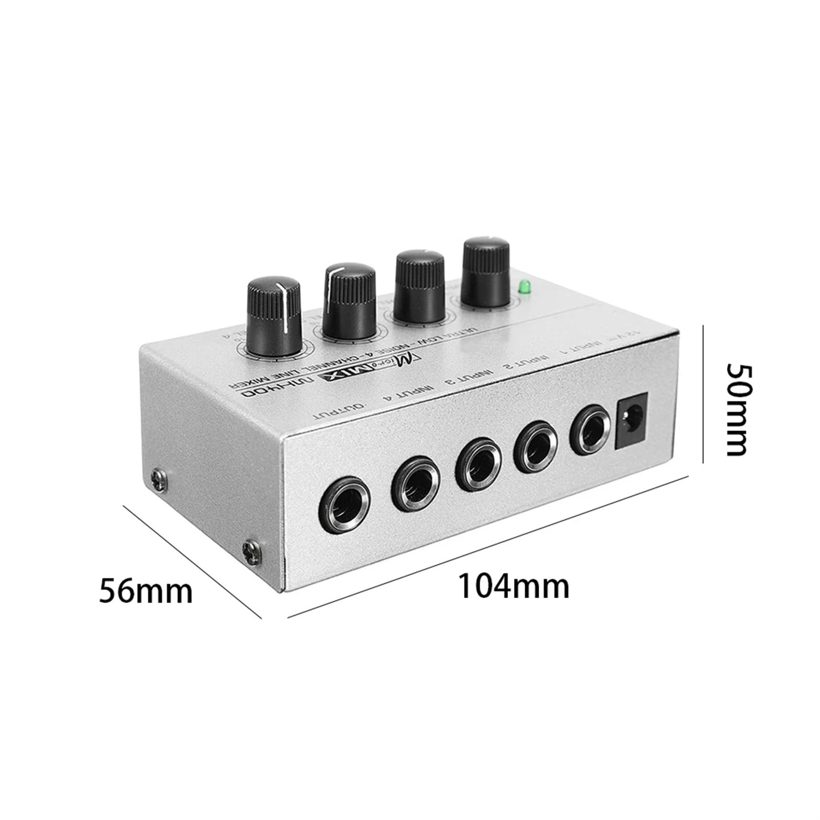 MX400 Sound 4 Channel Portable With Power Adapter Mini KTV Professional Family Au-dio Mixer Ultra Compact Mono Low Noise
