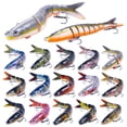 thumbnail image 3 of QHUDLV &Fishing Lures 8-Segments Fish Bass Minnow Swimbait Hook Baits Crank Tackle, 3 of 9