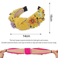 thumbnail image 2 of Diademas con nudo turbante, diadema vintage con diamantes, diadema hecha a mano con flores y cuentas, diadema de moda con purpurina, 2 of 5