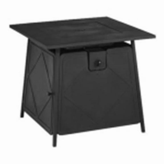 28 in. Gas Square Steel Fire Pit
