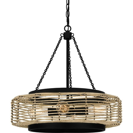

Quoizel Qp5573 4 Light 20 Wide Cage Multi Light Pendant - Black