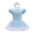 thumbnail image 1 of Disfraz de mameluco Dressy para bebés y niñas, princesa, mono con diadema, fiesta de cumpleaños de Halloween, disfraces elegantes, tallas de 6 a 9 meses, azul 296, 1 of 6