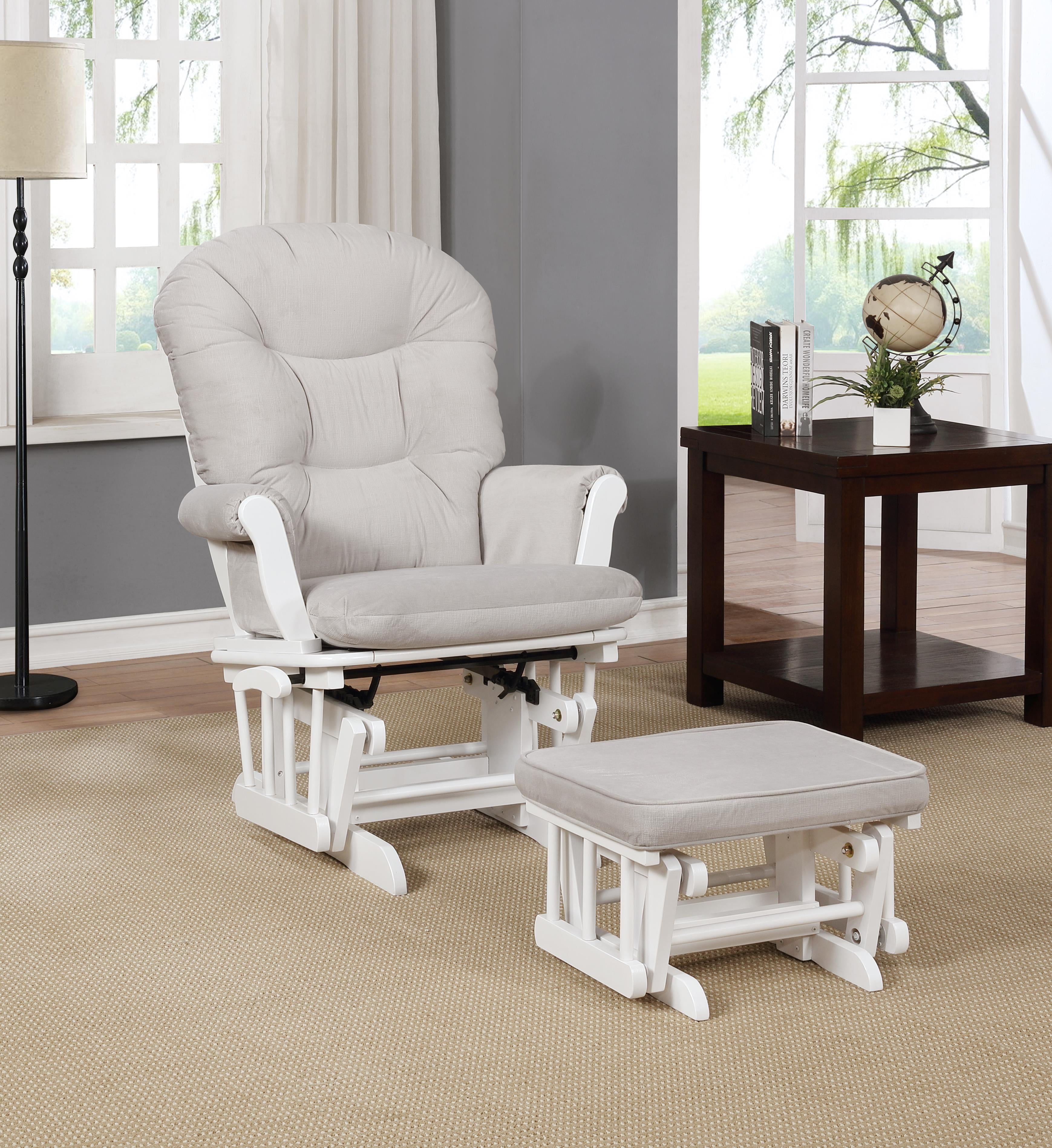 white glider and ottoman set