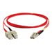 C2G 3m LC-SC 62.5/125 OM1 Duplex Multimode PVC Fiber Optic Cable - Red - patch cable - 10 ft - red
