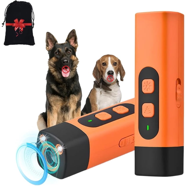 Wateresty Anti Bark, Wateresty Dog Bark Deterrent Device – Bark Shield, Double Lights Flashing, Three Speed Frequency Conversion, (Orange)