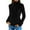 BH2 Black, variant on Curuila Women Turtleneck Sweater Knitted Solid Color Long Sleeve Fashion Thick Slim Fit Autumn Winter Pullover Beige Size L