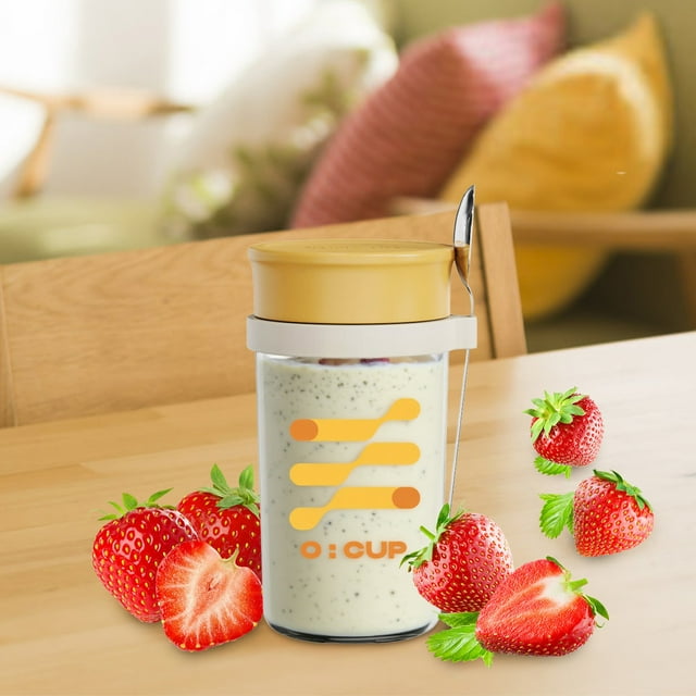 Tasse 500ml avec Couvercle et Cuillère Contenant PP pour Restaurant Cuisine Rangement Alimentaire Durable Réutilisable Préparation de Repas Bol Tasses en Vrac 12 Tasses en Verre&Bouteille Céramique et Ensemble de Tasses Tasses pour Femmes Tasses à Café Mur Floral