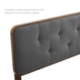 thumbnail image 4 of Modway Bridgette Queen Wood Platform Bed with Splayed Legs in Walnut/Charcoal, 4 of 11
